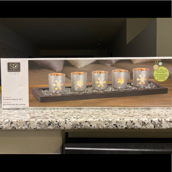 5 Piece Festive Votive Set - Picture 2 of 4